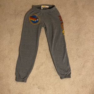 Grey aviator nation sweatpants
